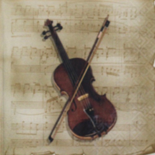 [공방아저씨1668]  바이올린 냅킨 D-045 (33*33cm) 2장
