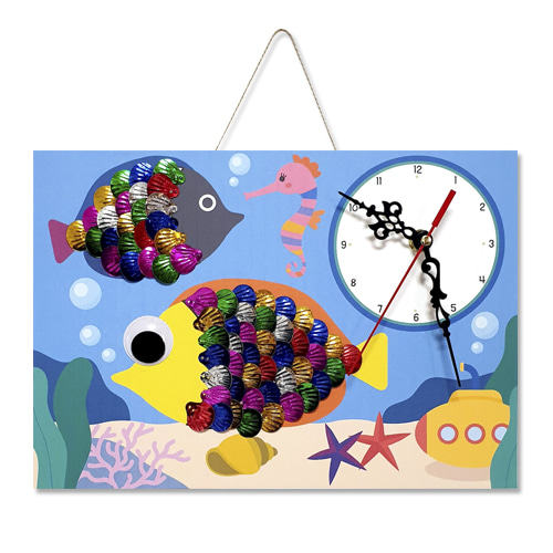 [짱짱네2552] 스팡클 물고기 벽걸이시계 만들기