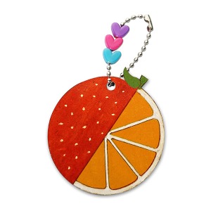 [드림이네144] 오렌지 가방고리 / 여름 과일 겉과속