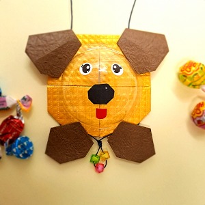 [종이가게373] 어린이날 동물 사탕 목걸이 가방 종이접기 만들기 세트, 강아지