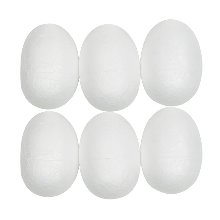 [문구네2362] 스티로폼공(스치백구)-계란모양(6개)
